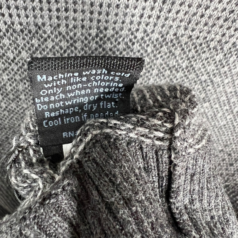 Marc Anthony Mens Cotton Cashmere Crew Neck‎ Sweater Gray Ombre Knit Size Medium - Picture 5 of 6